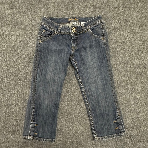 Younique Denim - Younique Capri Jeans Womens Size 5 Blue Denim Low Rise Cropped Flap Pocket